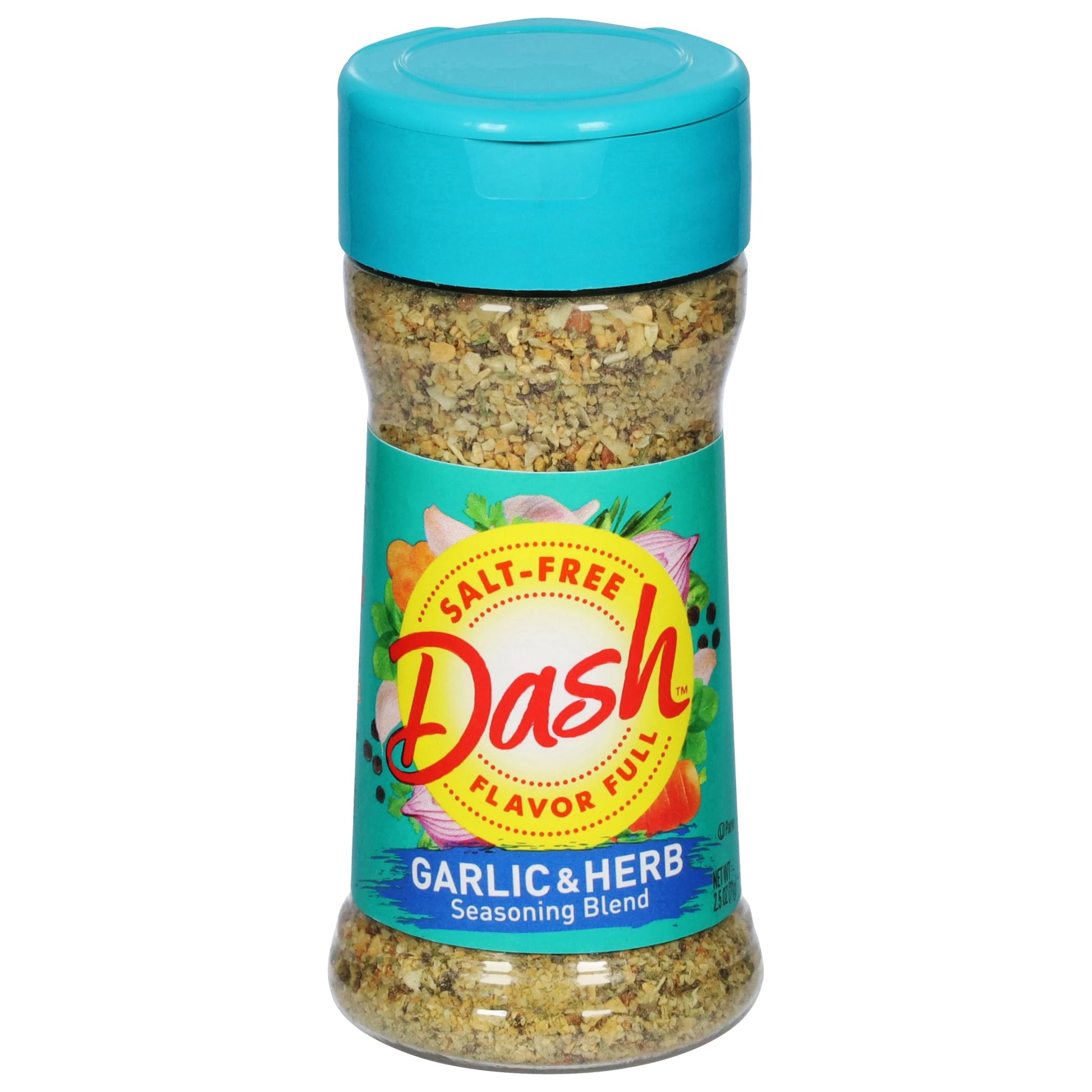 Dash Salt-Free Seasoning Blend, Garlic & Herb, 2.5 Ounce (Pack Of 8)