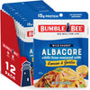 Bumble Bee Albacore Tuna in Water, Lemon & Garlic, 2.5 oz Pouch, Pack of 12, Non-GMO, Gluten Free, High in Omega-3s