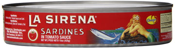 La Sirena Sardines in Tomato Sauce Oval Can, 15 oz