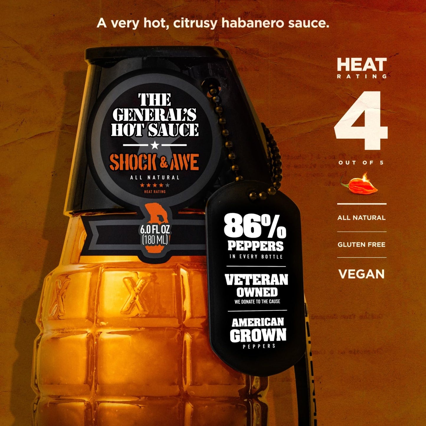 The Generals Hot Sauce 3-Pack Gift Set – Includes Dead Red, Danger Close, Shock & Awe – 3 Count in Military-Inspired Box