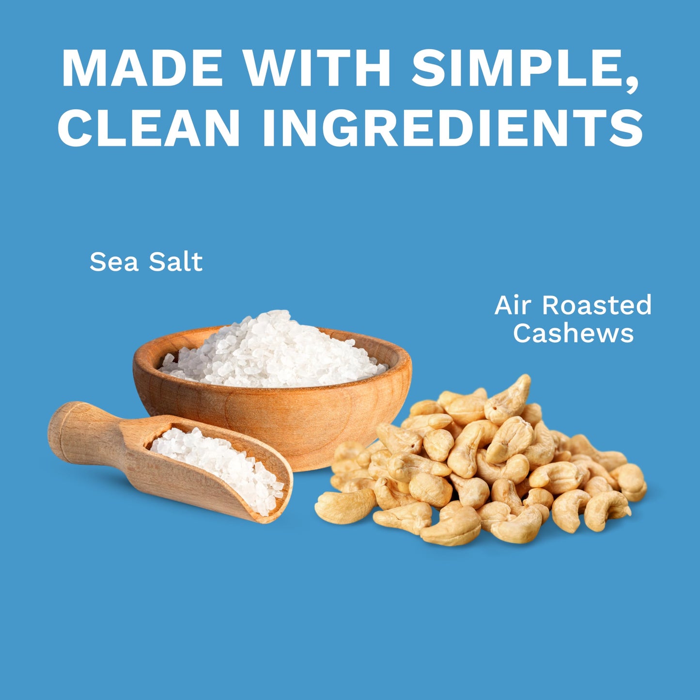 Roasted Sea Salt Cashews By Karma Nuts, Whole, Roasted, Vegan, Gluten Free, Low Net Carb, Natural, No Sugar Added, Keto Friendly