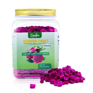 Freeze Dried Dragon Fruit, Freeze Dried Fruit, 150G/5.3OZ No Sugar Added, 100% Natural, Dri-ed Dragon Fruit for Yogurt, Cereal,