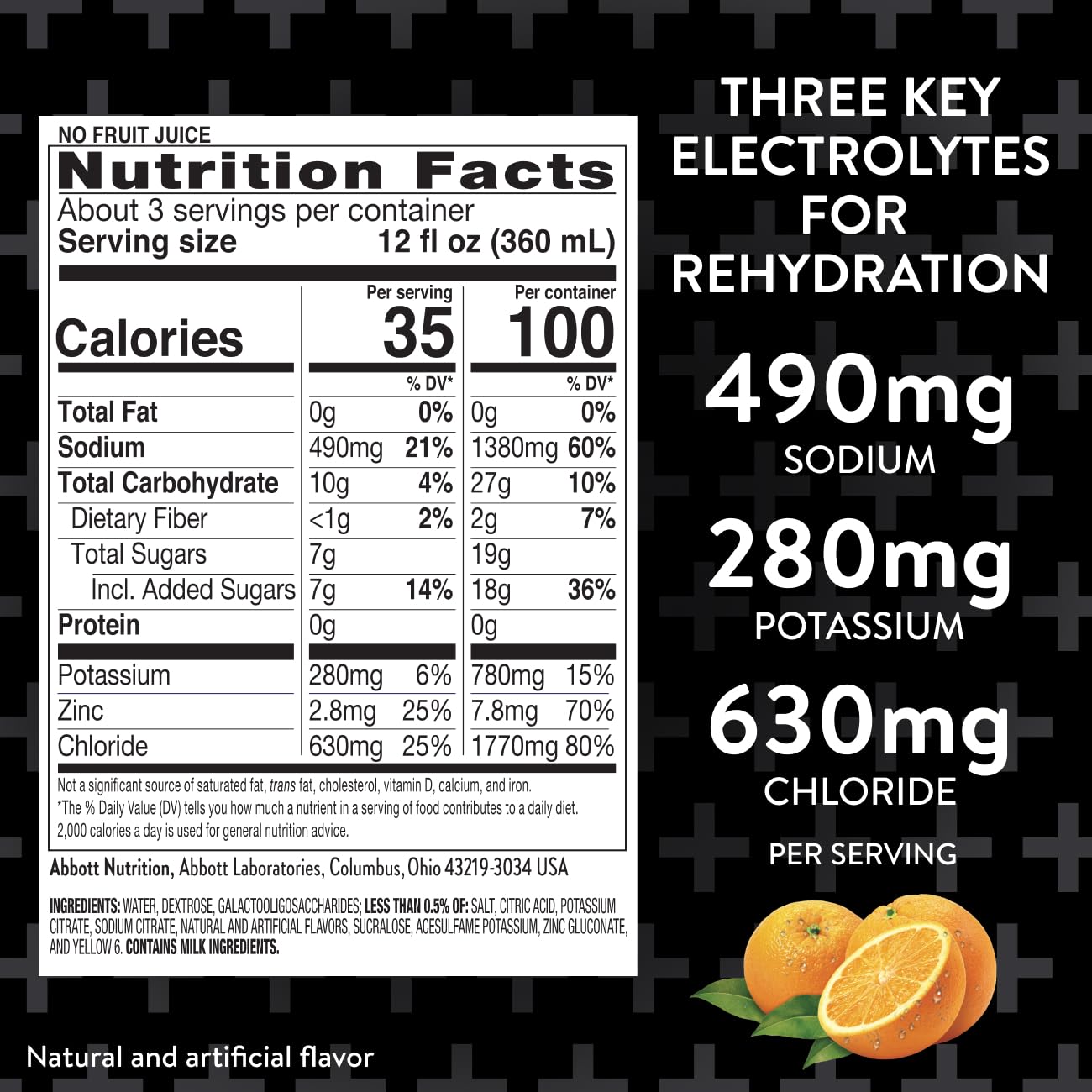 Pedialyte Advancedcare Plus Electrolyte Solution, Orange Breeze, Hydration Drink Has Preactiv Prebiotics, 1 Liter, Pack Of 4