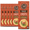 34 Degrees Cracked Pepper Crisps | Light & Crunchy Thin Crackers for Charcuterie, Cheese Boards & Entertaining, 6 Pack (4.5oz ea