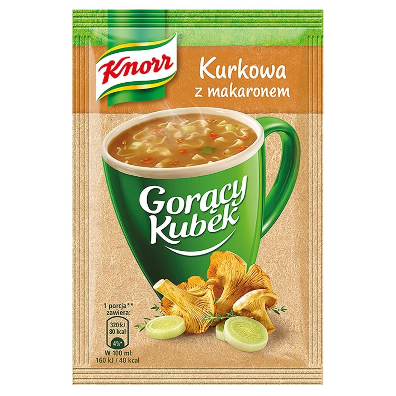 Knorr Goracy Kubek Kurkowa Z Makaronem Instant Chanterelle Mushroom Soup With Pasta (5-Pack)