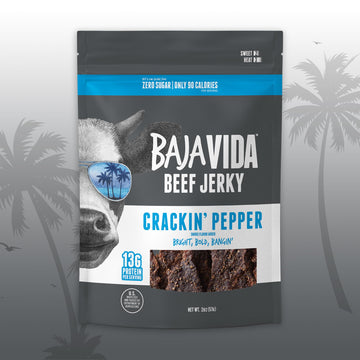 Baja Beef Jerky - 100% All Natural Beef Jerky, Keto Jerky, Gluten Free, Low Calorie Craft Jerky, 13g Protein per Serving, No Nit