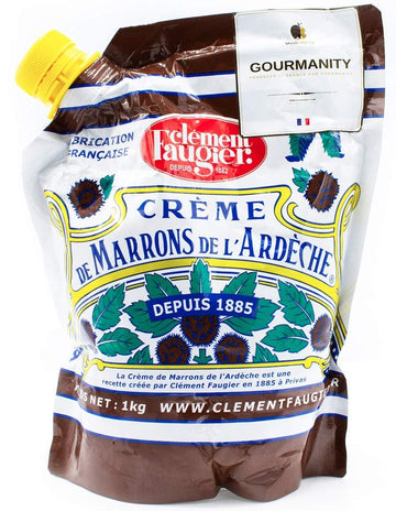 Clement Faugier Chestnut Spread From France 35.2 (Pack of 2) Chestnut Jam Pouch | Creme De Marron Chestnut Puree | Chestnut Past