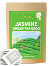 Teelux Jasmine Green Tea Bags, Natural Caffeinated Jasmine Scented Green Tea With Pleasant Aroma, 100 Count Tea Bags