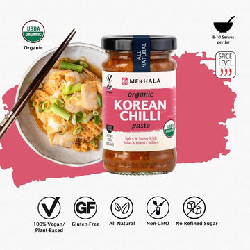 Mekhala Organic East Asian Cooking Pastes 3.53oz (Korean Chili, 6)