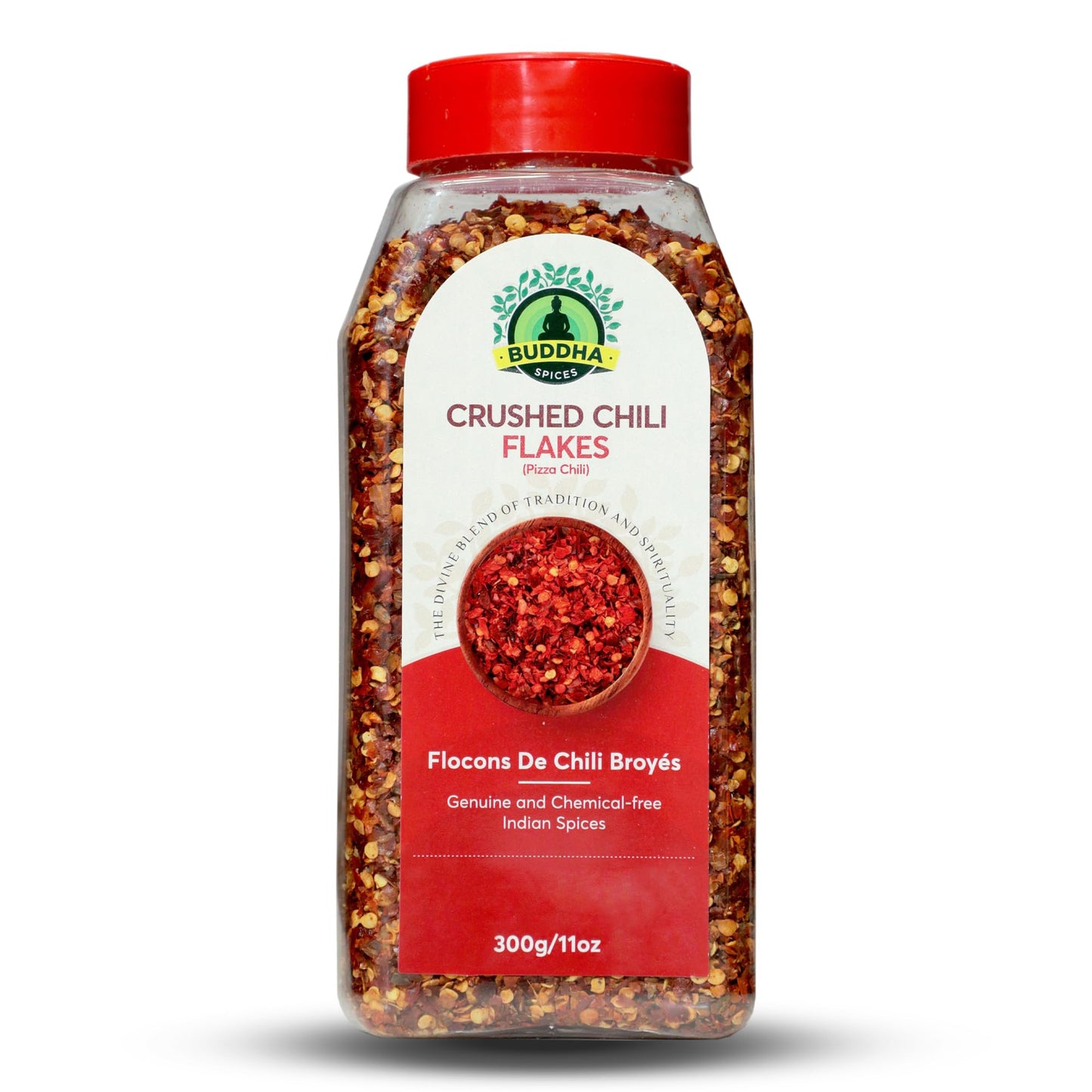 Buddha Spices Inc. Red Chili Flakes - Pizza Chili - Crushed Chilli - All-Natural And Gluten-Free - Convenient And Long-Lasting -