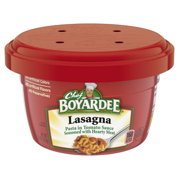 Chef Boyardee Lasagna, Microwave Food, 7.5 Oz Microwaveable Bowl (12 Bowls)