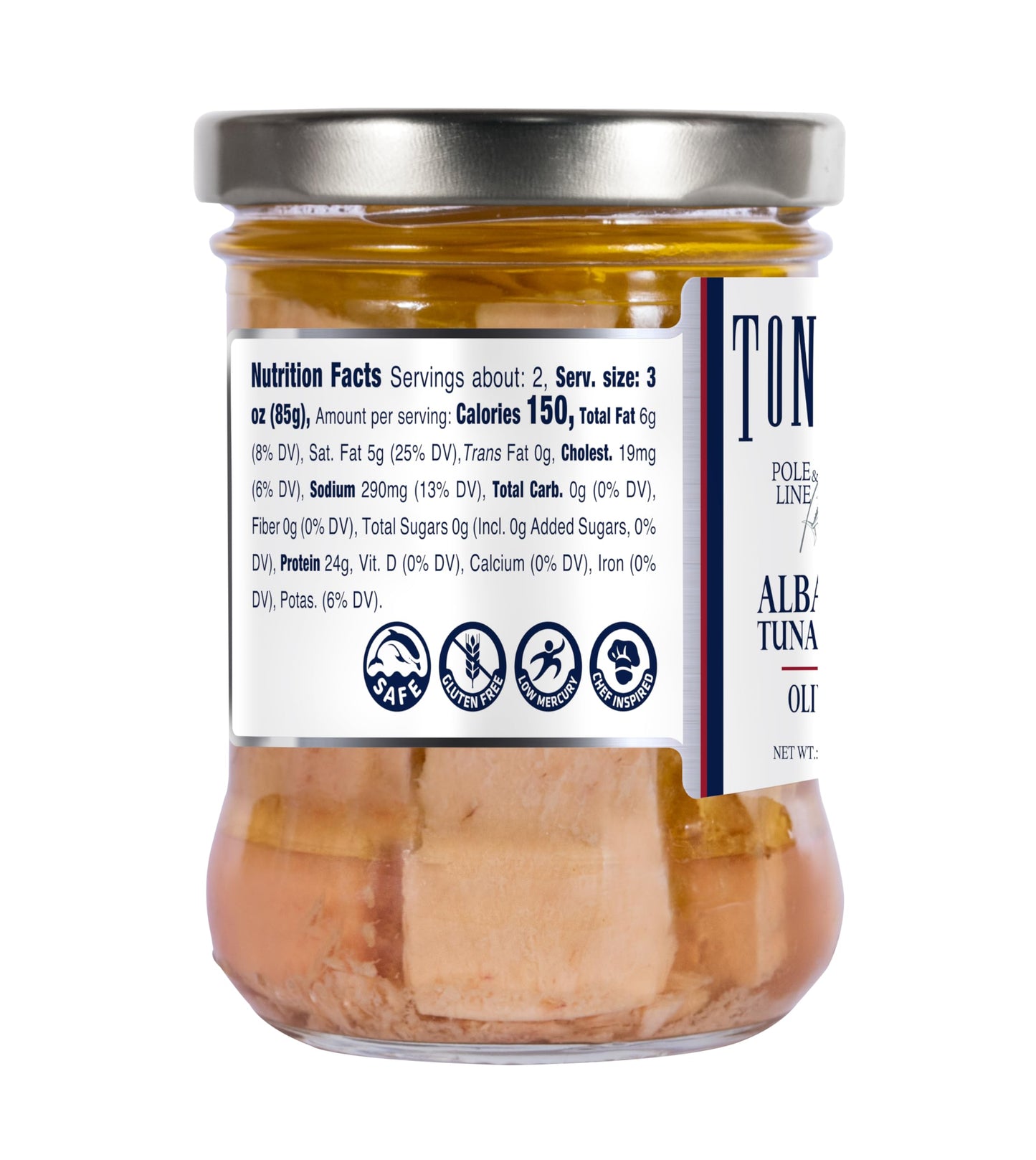 Tonnino Tuna Fish Albacore - Olive Oil - Pack Of 6 - Alternative To Salmon - Protein Snacks - Ready To Eat Meals