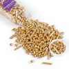Cobakey Bright Gold Sprinkles For Cake Decorations 3.52 Ounce Gold Pearl Sugar Sprinkles For Cupcake Toppers Wedding Party Valen