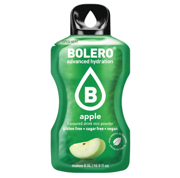 Bolero- Sugar Free Drink Mix Packets Apple Fruit Flavors | Powdered Flavored Water Packet | 36 Small Sachet On The Go Packets