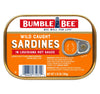Bumble Bee Sardines in Louisiana Hot Sauce, 3.75 oz Tin - Wild Caught, Gluten Free, Keto, Kosher