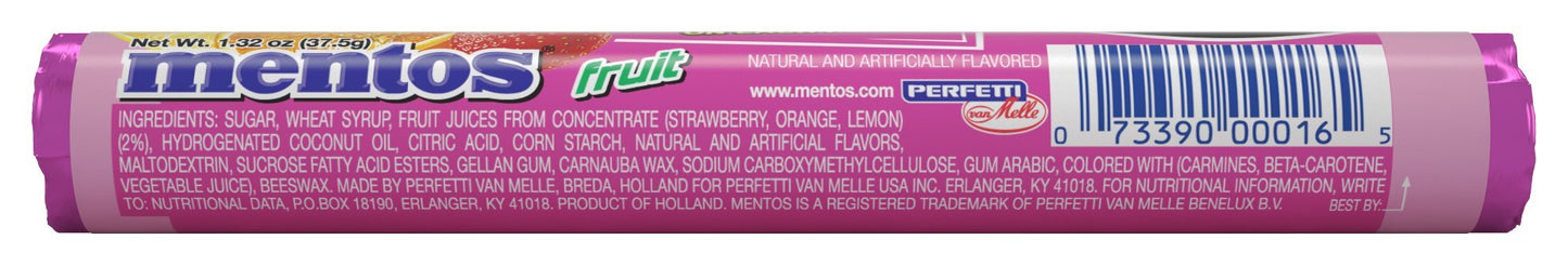 Mentos, Mixed Fruit, 1.32 Ounce (Pack Of 15)