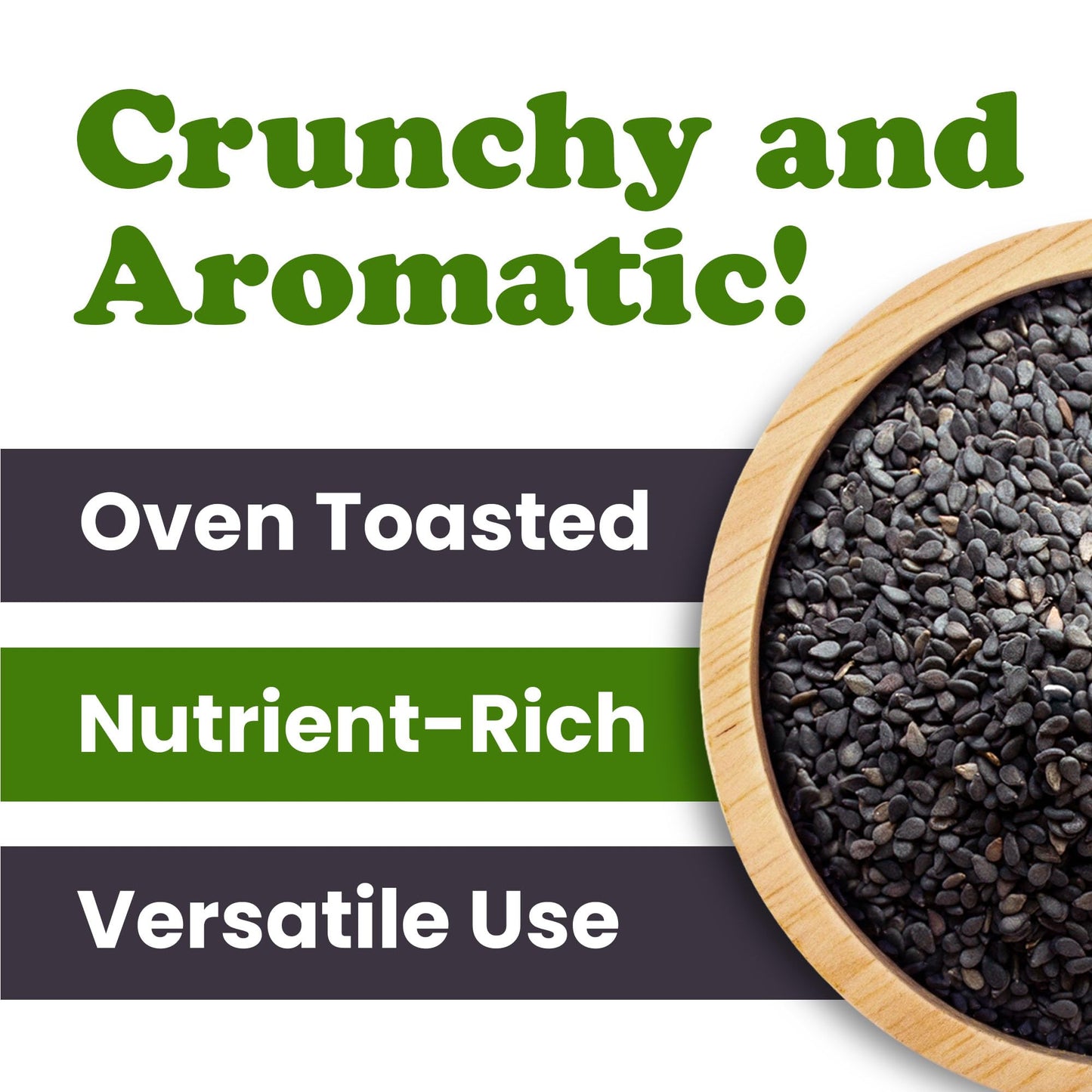Food To Live Toasted Black Sesame Seeds, 4 Pounds - Crunchy And Nutritious Snack, Oven Roasted, Unsalted, No Oil Added, Perfect