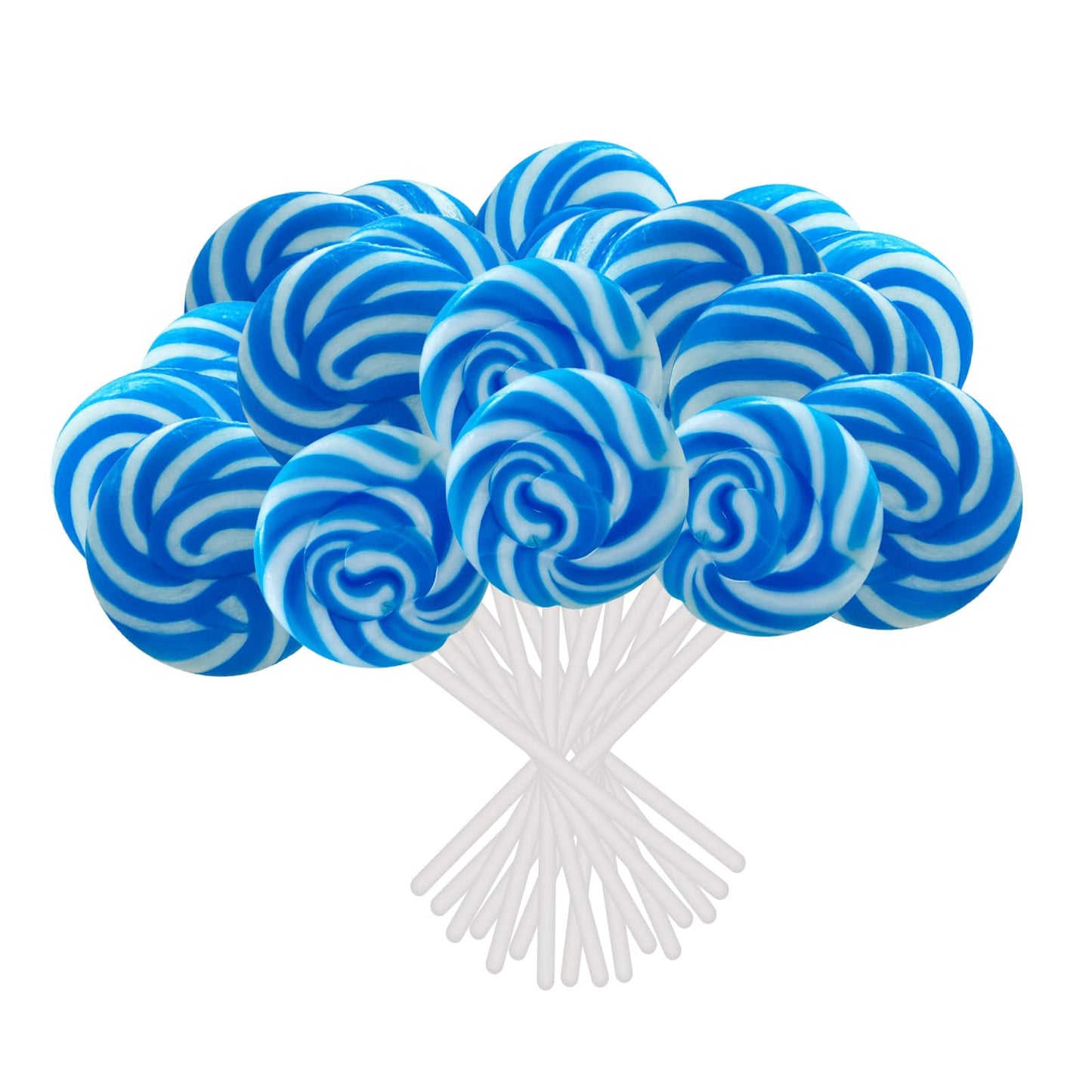 20 Pack Something Blue Twisty & Swirl Lollipops - Lollipop Candy Individually Wrapped Bulk For Beverage-Inspired Day - Candy Swirl Lollipops Suckers For Wedding Baby Shower And Birthday