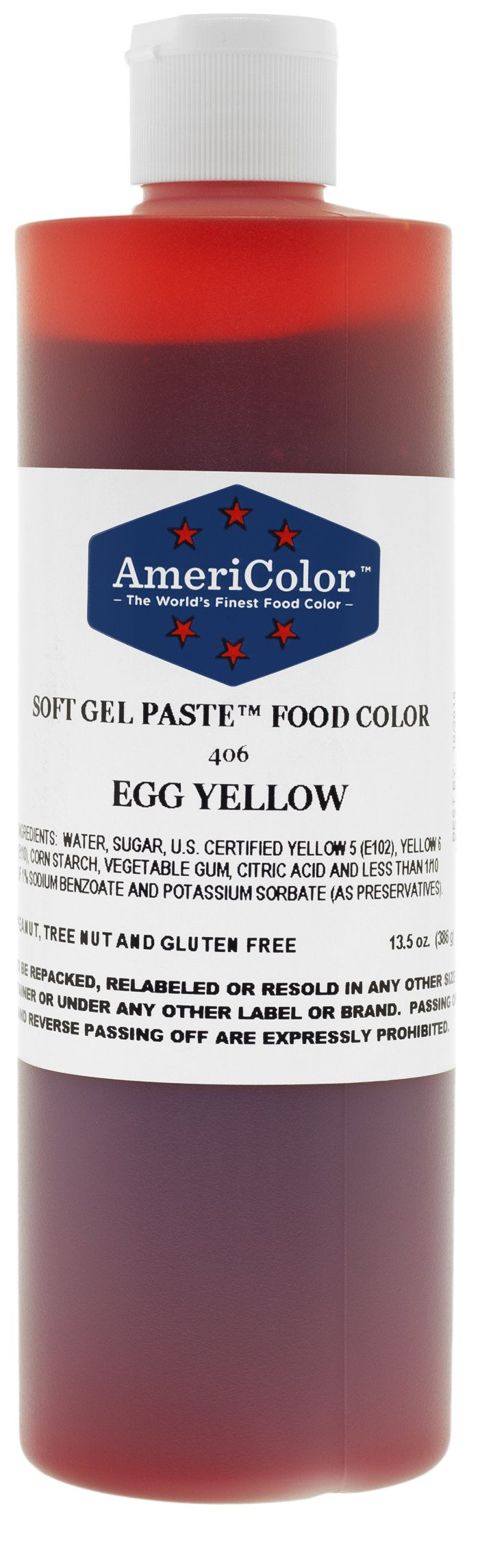 EGG YELLOW 13.5 Ounce Soft Gel Paste Food Color