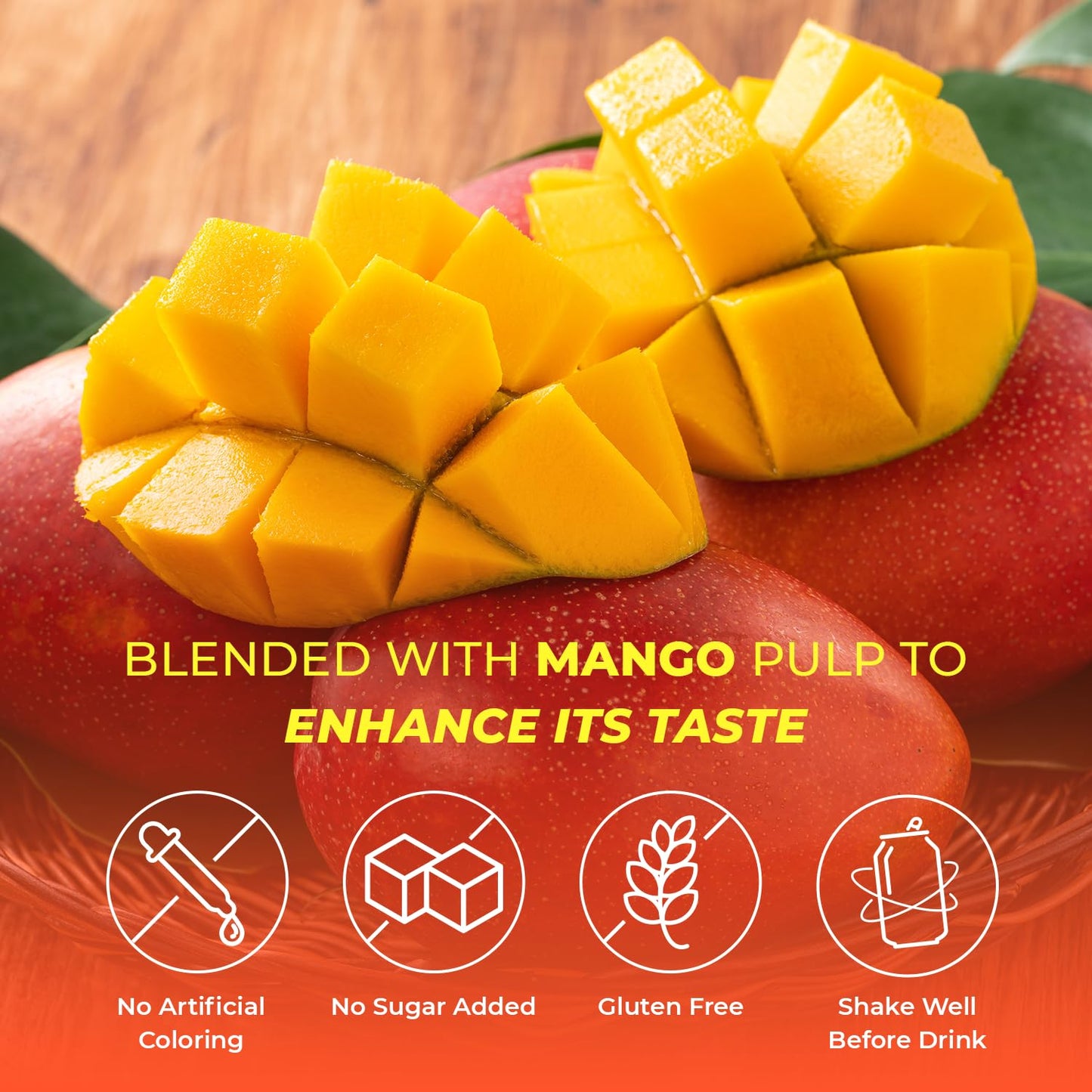 Vinut 100% Mango Juice With Pulp (16.57 Fl Oz, Pack Of 12), No Sugar Added, All Nature Mango Juice, Not From Concentrate, Mango