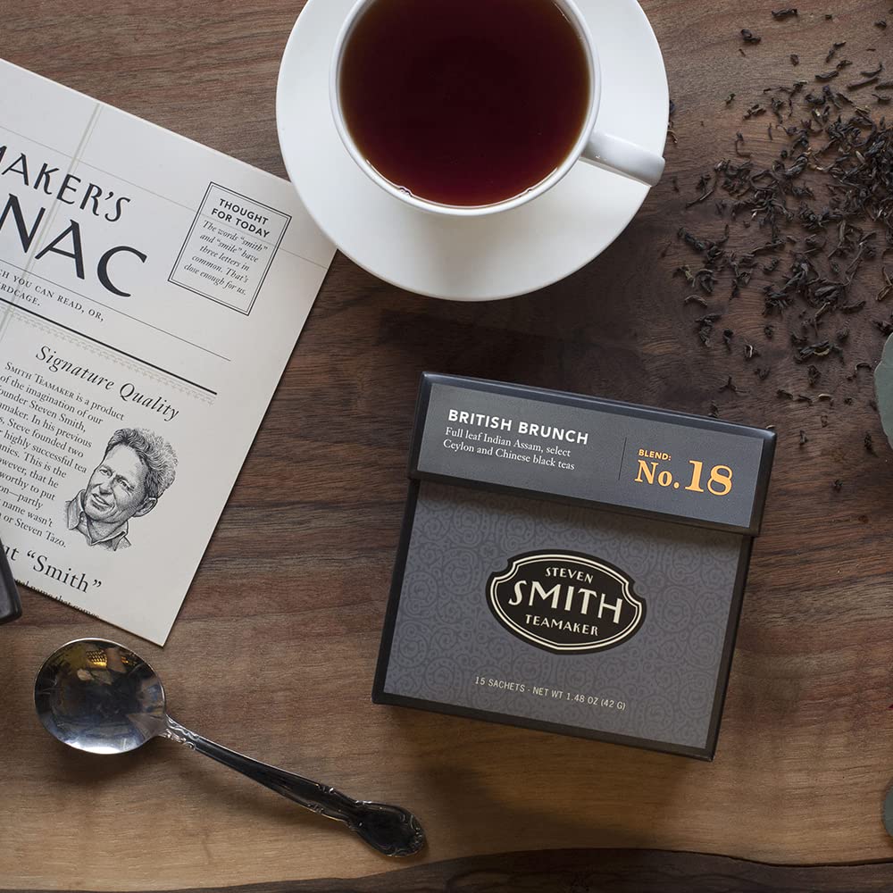 Smith Teamaker | British Brunch No. 18 - Assam, Ceylon & China Black Tea | Sugar-Free, Non-Gmo, Plant Based Caffeinated Full Lea