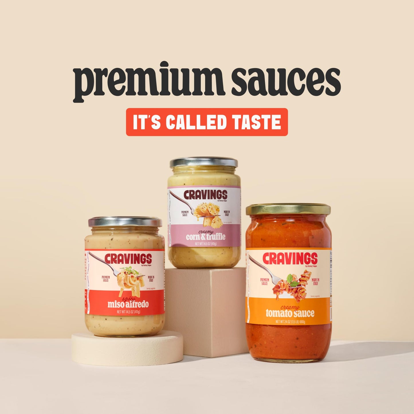Cravings by Chrissy Teigen 2 Pack Spicy Miso Alfredo Pasta Sauce | Creamy Italian Alfredo Sauce Jar with Cheese & Chili | Import