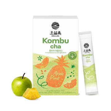 Osulloc Kombucha Tea Applepine (Pineapple & Apple), Electrolytes Powder & Hydration Drinks Packets, No Added Sugar, 10 Sticks, 1