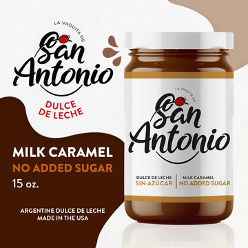 San Antonio No Added Sugar Dulce De Leche Classic Milk Caramel Spread - Gluten & Lactose Free Dessert Filling & Toppings, Ideal