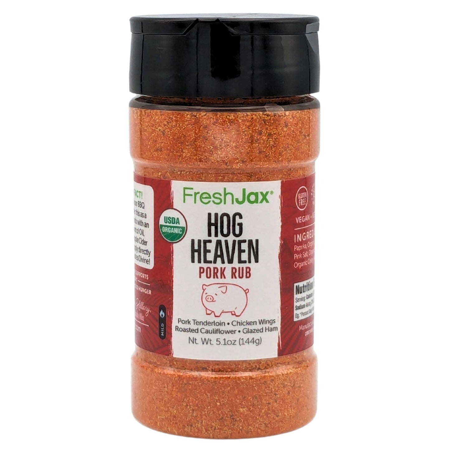 Freshjax Organic Hog Heaven Pork Bbq Rub (5.1 Oz Bottle) | Non-Gmo Gluten-Free Keto Paleo No Preservatives | Bbq Pork Seasoning Mix Handcrafted In Jacksonville