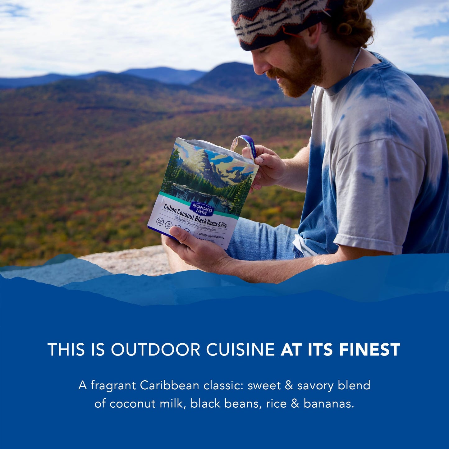 Backpacker'S Pantry Cuban Coconut Rice & Black Beans, 2 Servings Per Pouch, Freeze Dried Food, 14 Grams Of Protein, Vegan, Glute