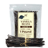 Akshit Vanilla Beans Grade A | Non-GMO Whole Beans for Extract | 1 Pound, 6-8 Inches