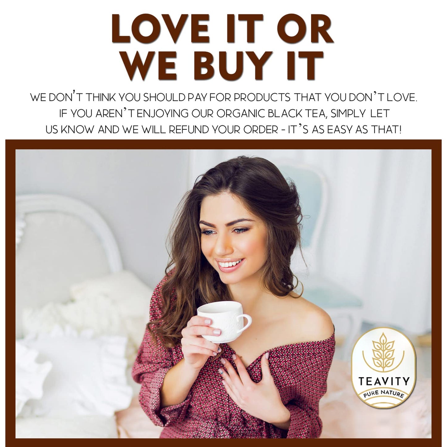 Organic Black Tea Pods For Keurig - Naturally Caffeinated Unsweetened Black Tea Pods By Teavity (36 Tea Pods)