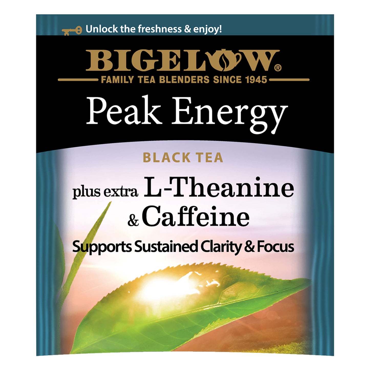 Bigelow Tea Peak Energy, 18 Count (Pack of 6), Extra L-Theanine & Caffeine, 108 Total Tea Bags