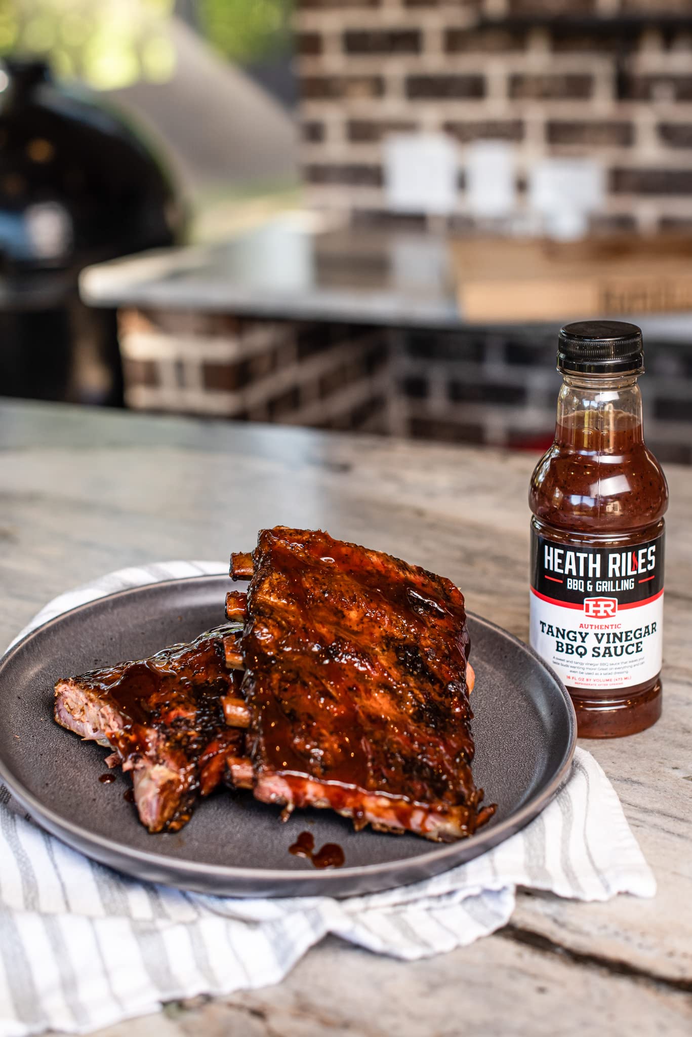 Heath Riles Bbq Sauces, Tangy Vinegar Bbq Sauce, Pit Master Barbecue Sauce For Meat, Marinades, Dressings, 3 Bottles,16 Oz.