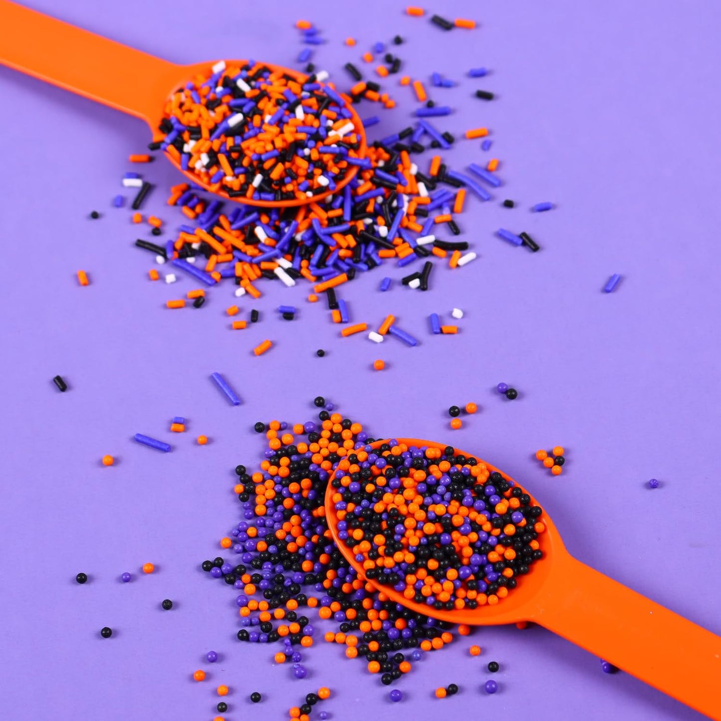 Halloween Nonpareils Sprinkles For Cake Decorations 7Ounce Black Purple Orange Edible Sprinkles Mix For Cupcake Toppers Cookie I