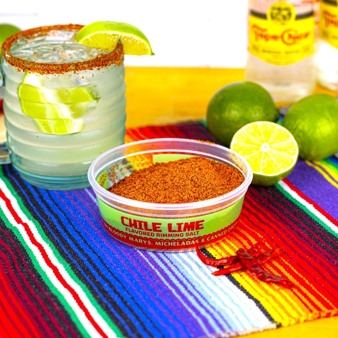 Twang Michelada Rimming Salt Tub, 4 Ounce, Orange, Ideal for Cocktails