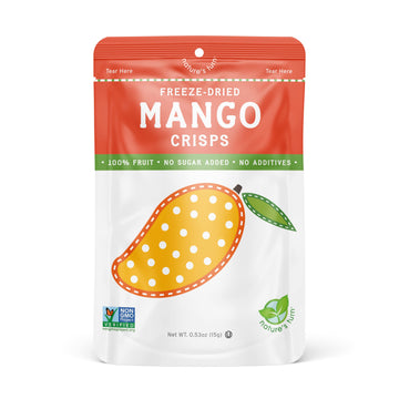 Nature'S Turn Freeze-Dried Fruit Snacks, Mango Crisps, Pack Of 6 (0.53 Oz Each)
