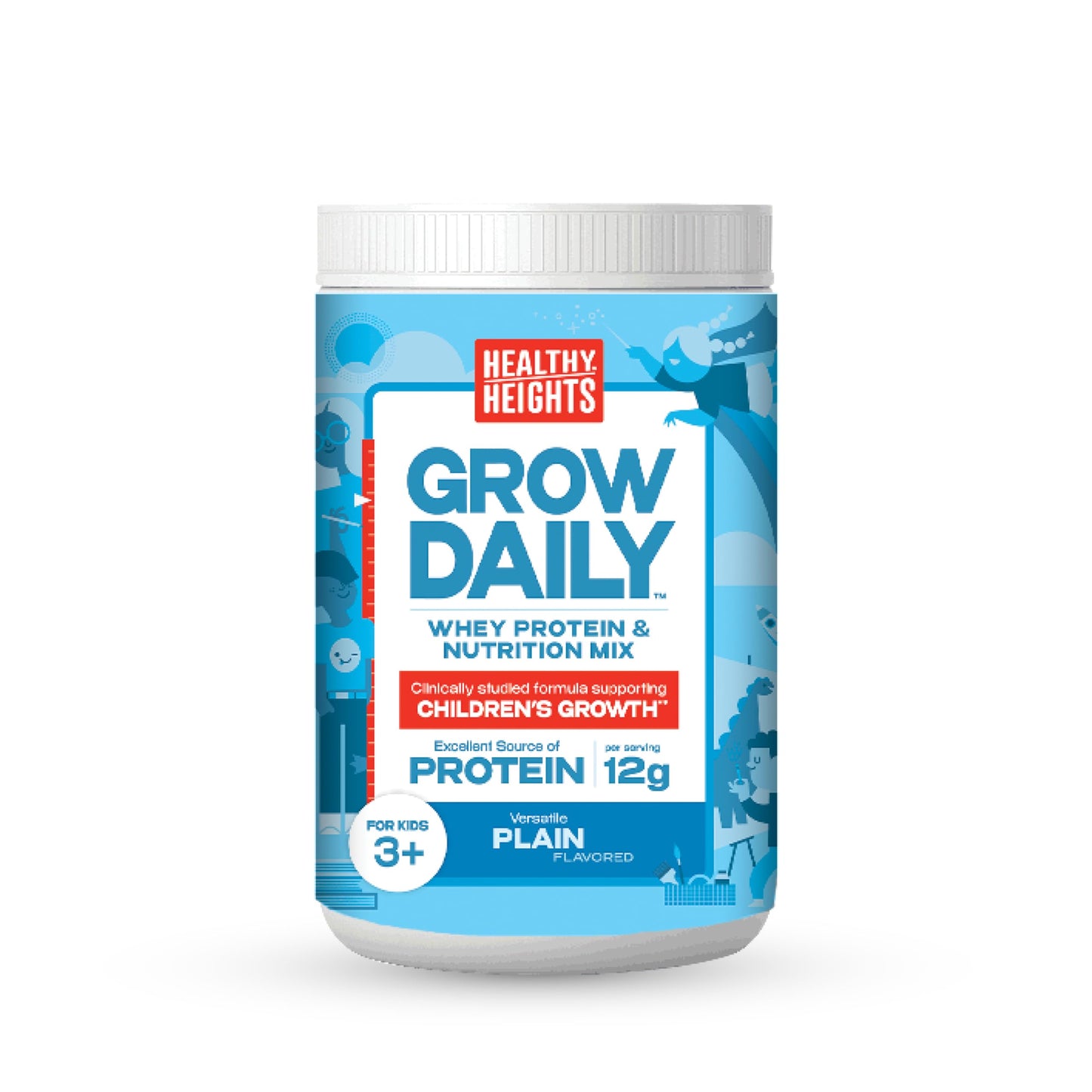 Healthy Heights Grow Daily Kids Protein Drink Mix - High Protein Shake for Kids 3+ - 10.6 Ounce (Pack of 1)