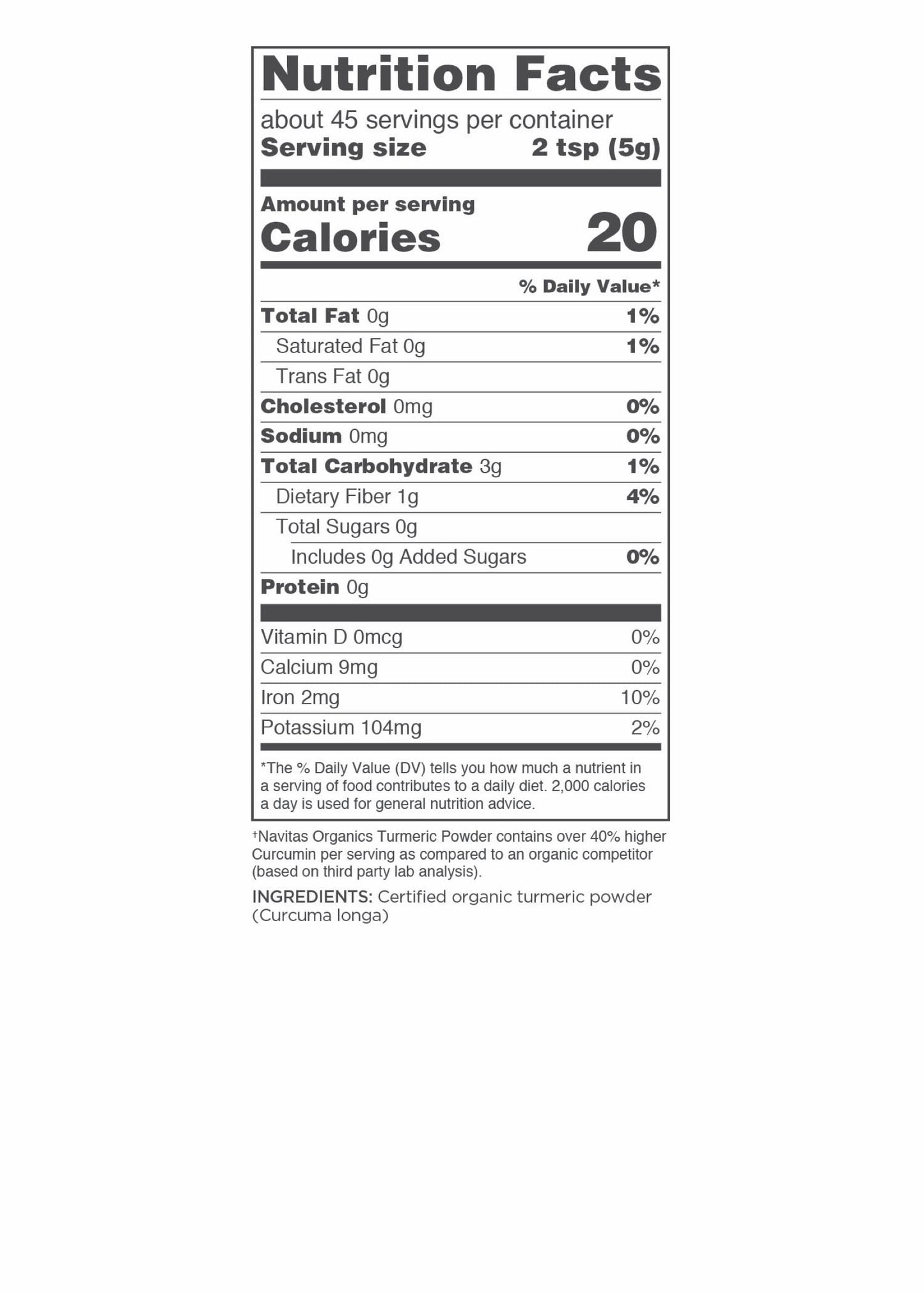 Navitas Organics Turmeric Powder, 8 oz. Bag, 45 Servings Organic, Non-GMO, Gluten-Free