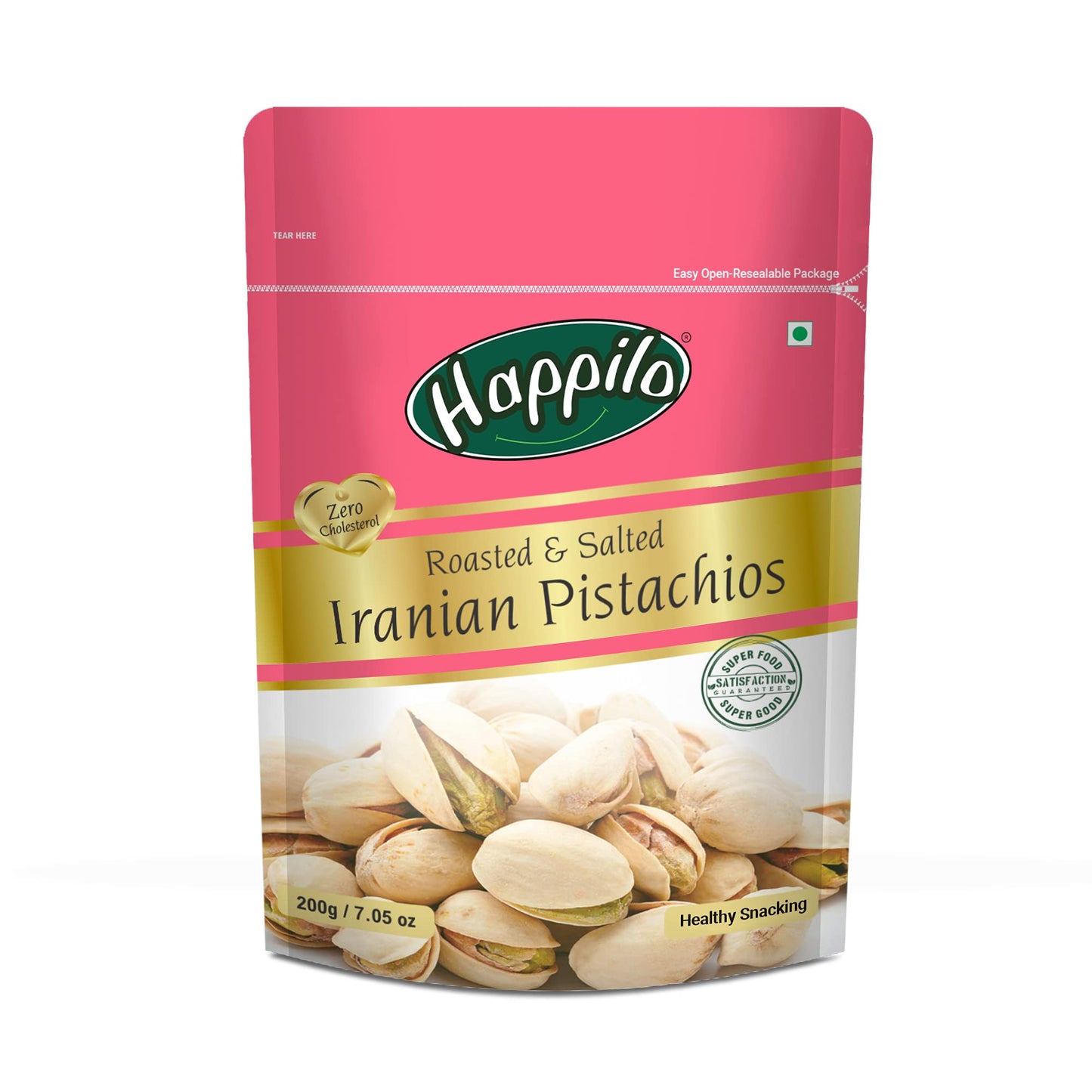Happilo Top-Grade Ir Roasted & Salted Pistachios 200G