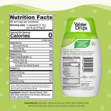 Sweetleaf Water Drops - Lemon Lime Water Enhancer, Sugar Free Sweet Leaf Stevia Water Flavoring Drops, 1.62 Oz Ea (Pack Of 2)