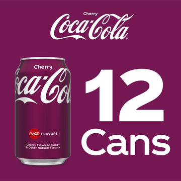 Coca-Cola Cherry Coke Soda, 12 Fl Oz, Pack of 12, Model 049000031034