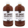 Lillies Q - Hot Smoky Barbeque Sauce Gourmet Bbq Sweet Brown Sugar Bbq Sauce With Spicy Cayenne Mild Smoky Flavor Top-Grade Ingredients Made With Gluten-Free Ingredients (21 Oz 2-Pack)