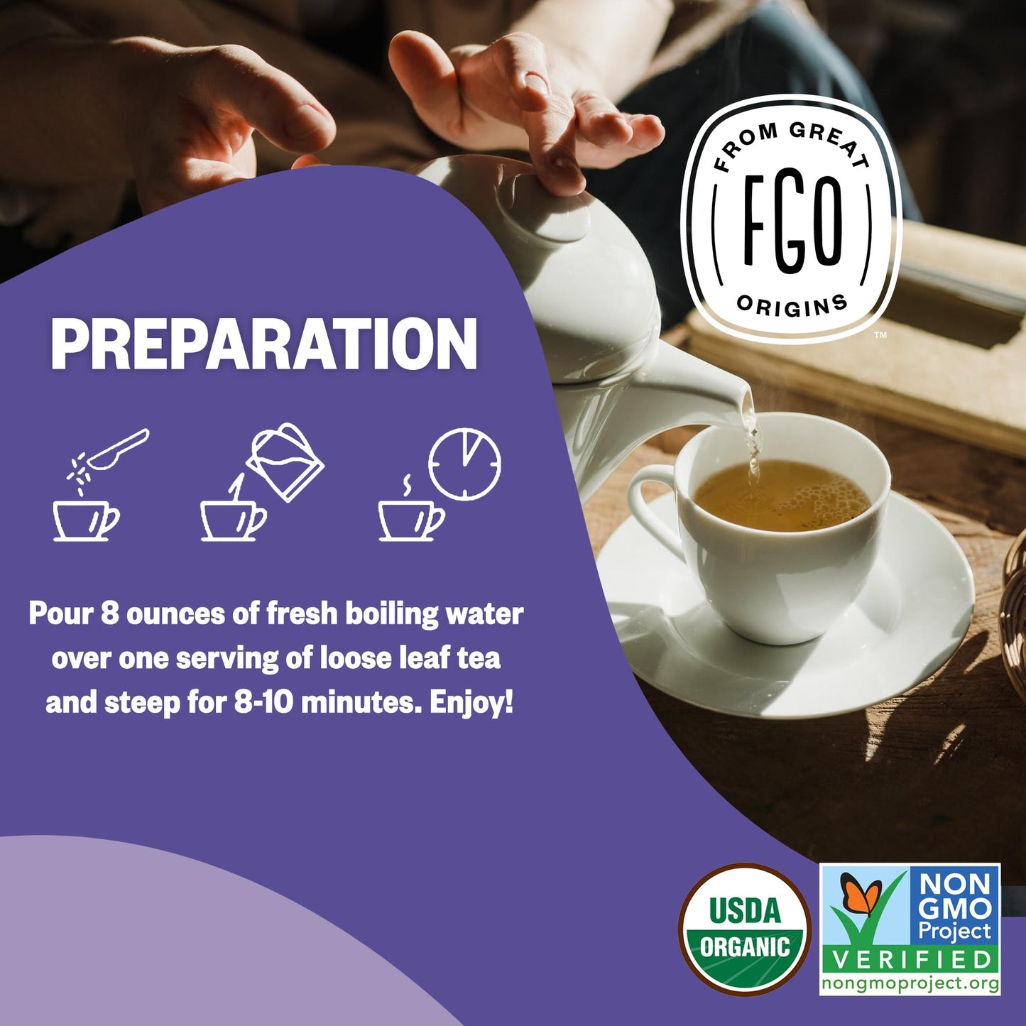 Fgo Organic Dried Lavender Flowers, Extra Grade Dried Buds, Imported From France For Culinary Or Sachet Bags, 16Oz Bulk, Packaging May Vary (Pack Of 2)