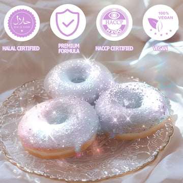 Nomeca Edible Glitter for Drinks & Cakes, 8g Food Grade Luster Dust, 3-Iridescent Color, Ideal for Cake Decoration & DIY Cocktails