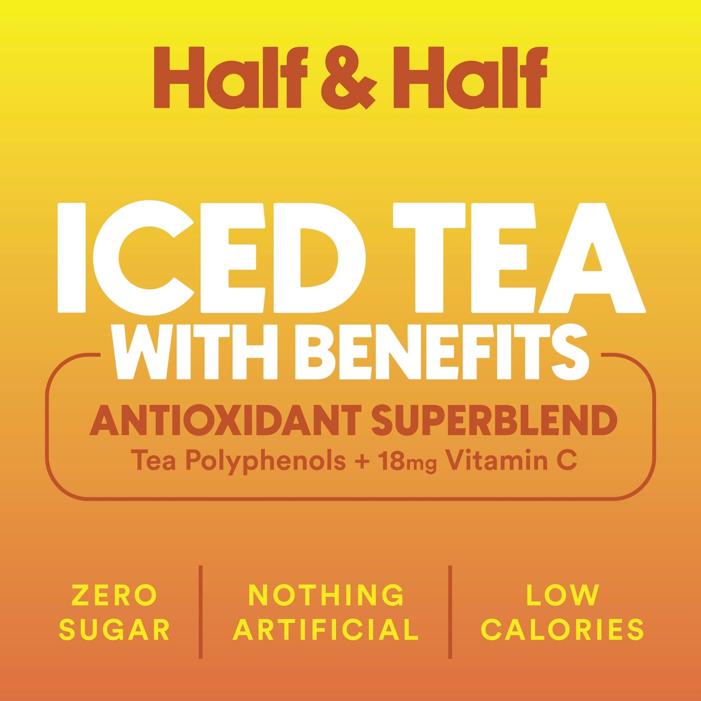 Ryl Iced Tea, Half & Half, Antioxidant Superblend, Zero Sugar, Low Carb, Low Calorie Iced Tea, 16.0 Fl Oz (12-Pack)
