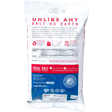 Redmond Real Sea Salt - Natural Unrefined Gluten Free Kosher, 25 Pound Bag