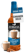 Syruvia Sugar-Free Cinnamon Dolce Syrup - 25.4 fl oz. Premium Coffee Flavoring Syrup. 0 Calories, Kosher, and Gluten-Free. Perfe