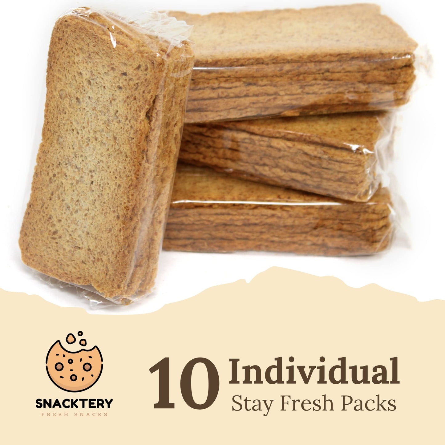 SNACKTERY Whole Wheat Melba Toast ers - All Natural, Thin & Crispy - 7 Oz (Pack of 2)