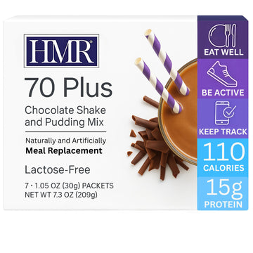 HMR 70 Plus Chocolate Shake & Pudding Mix | Meal Replacement Powder | Lactose-Free | 15g Protein | Supports Healthy Weight Loss